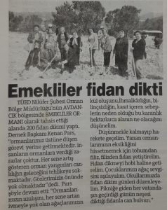 TÜED Uludağ, geleneksel fidan dikimi…