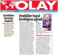 Emekli aylıklarında iyileştirmeler yapılması kaçınılmaz olmuştur