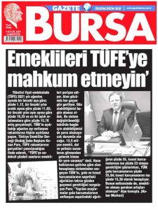 Pars:”Emeklileri TÜFE rakamlarına mahkum etmeyin”