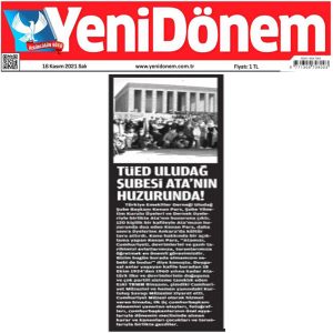 TÜED Uludağ Ailesi olarak ATAMIZIN HUZUNDAYIZ…