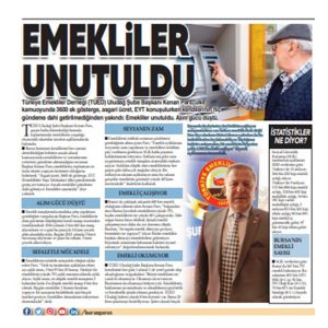 PARS: “Emekliler unutuldu…”