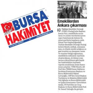 Pars, Emeklinin sorunlarını Ankara’ya duyurdu…