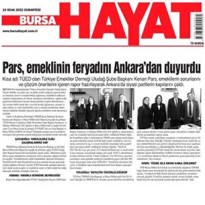 Pars, Emeklinin sorunlarını Ankara’ya duyurdu…