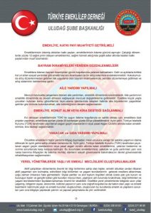 Pars, Emeklinin sorunlarını Ankara’ya duyurdu…
