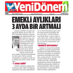 Emekli Aylıkları 3 Ayda Bir Artırılmalıdır!