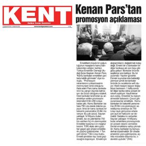 Promosyonda en yüksek rakam emekliye verilmeli…