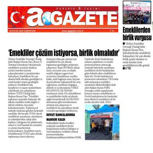 Pars: “Emekliler çözüm istiyorsa, birlik olmalıdır”