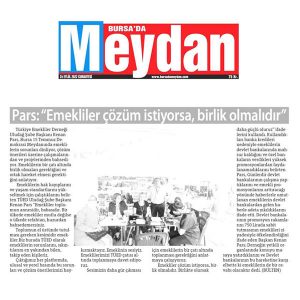 Pars: “Emekliler çözüm istiyorsa, birlik olmalıdır”
