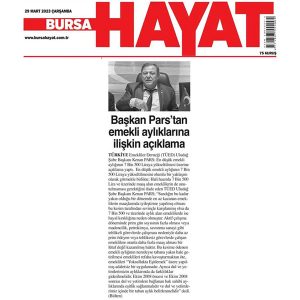 Pars: “Hakkaniyetli Olanı Adaletli Pay Almaktır”