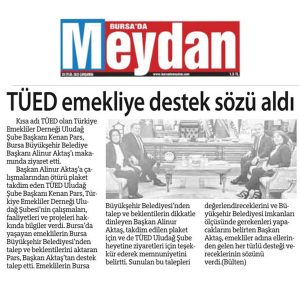 Başkan Pars Emekliye Destek Sözü Aldı…