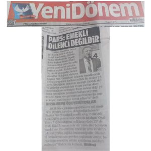 Emekli Dilenci Değildir, Sadaka İstemiyoruz.